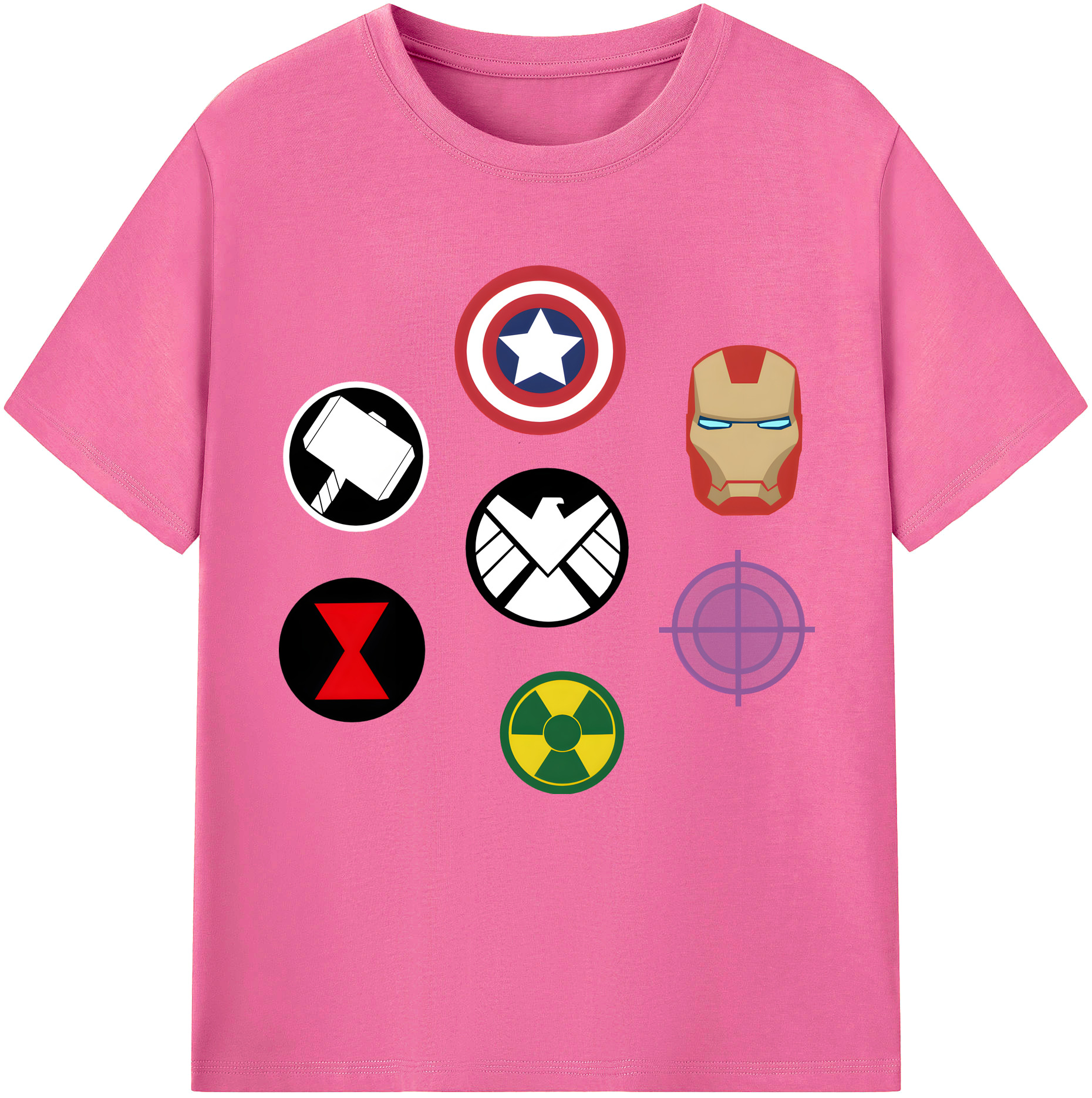 （画像用） アベンジャーズ The Avengers レディースカジュアルプリントTシャツ（綿100％）